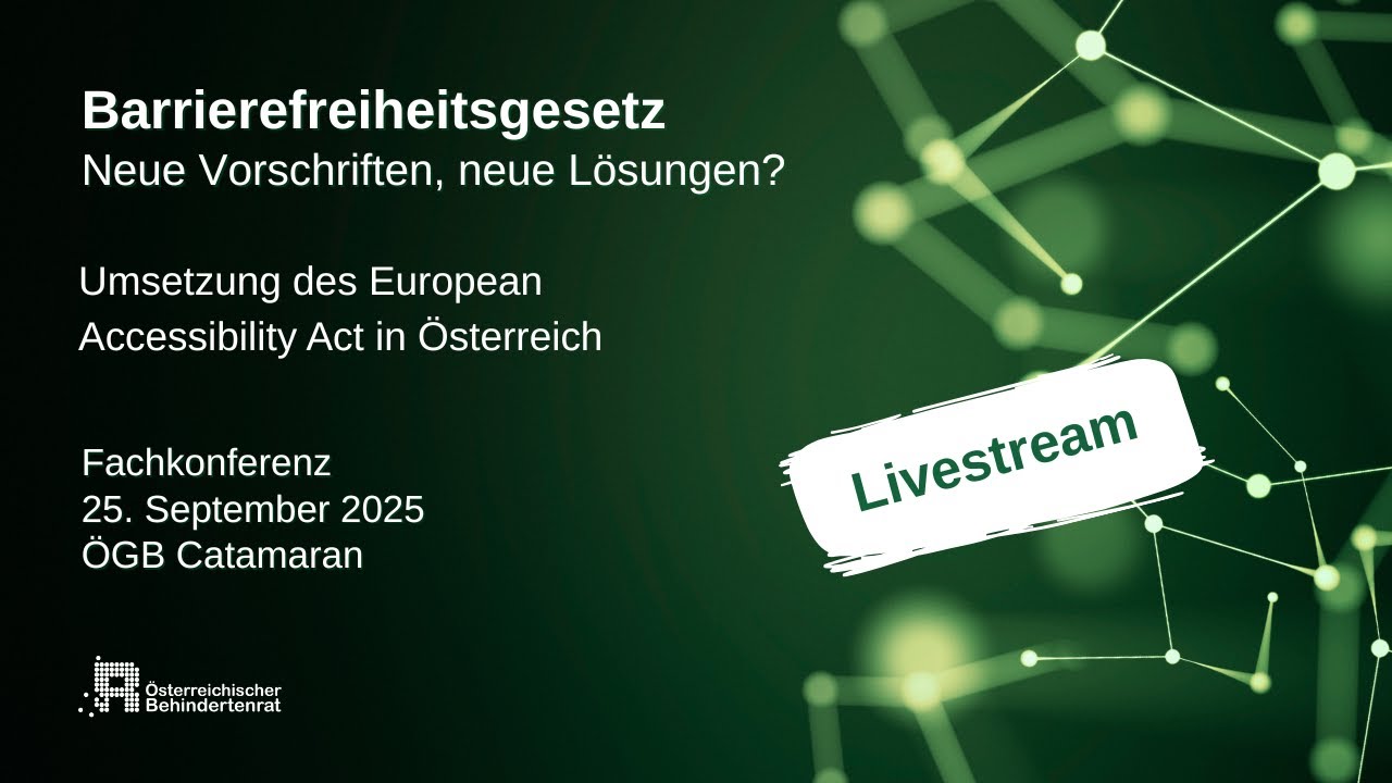 Konferenz 2025: Barrierefreiheitsgesetz. Neue Vorschriften, neue Lösungen?