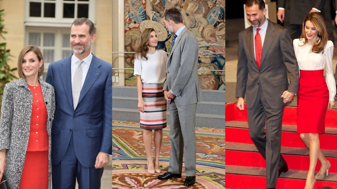 Royale Queen Letizia Very Romantic Couple Photo ❤️ World Stylish Queen 👑 Most Style Dress 