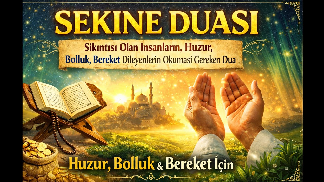 Sekine Duası - Sıkıntısı Olan İnsanların, Huzur, Bolluk, Bereket Dileyenlerin Okuması Gereken Dua