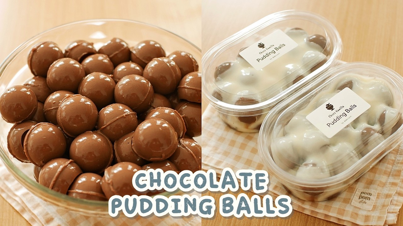 GEMES dan NYOKLAT BANGET!! CHOCOLATE PUDDING BALLS dengan Saus Vla Vanilla