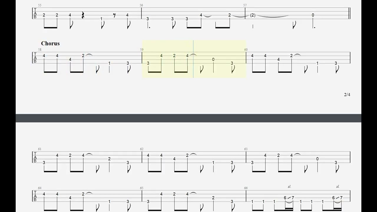 Talk Talk Bass Tabs - Give It Up