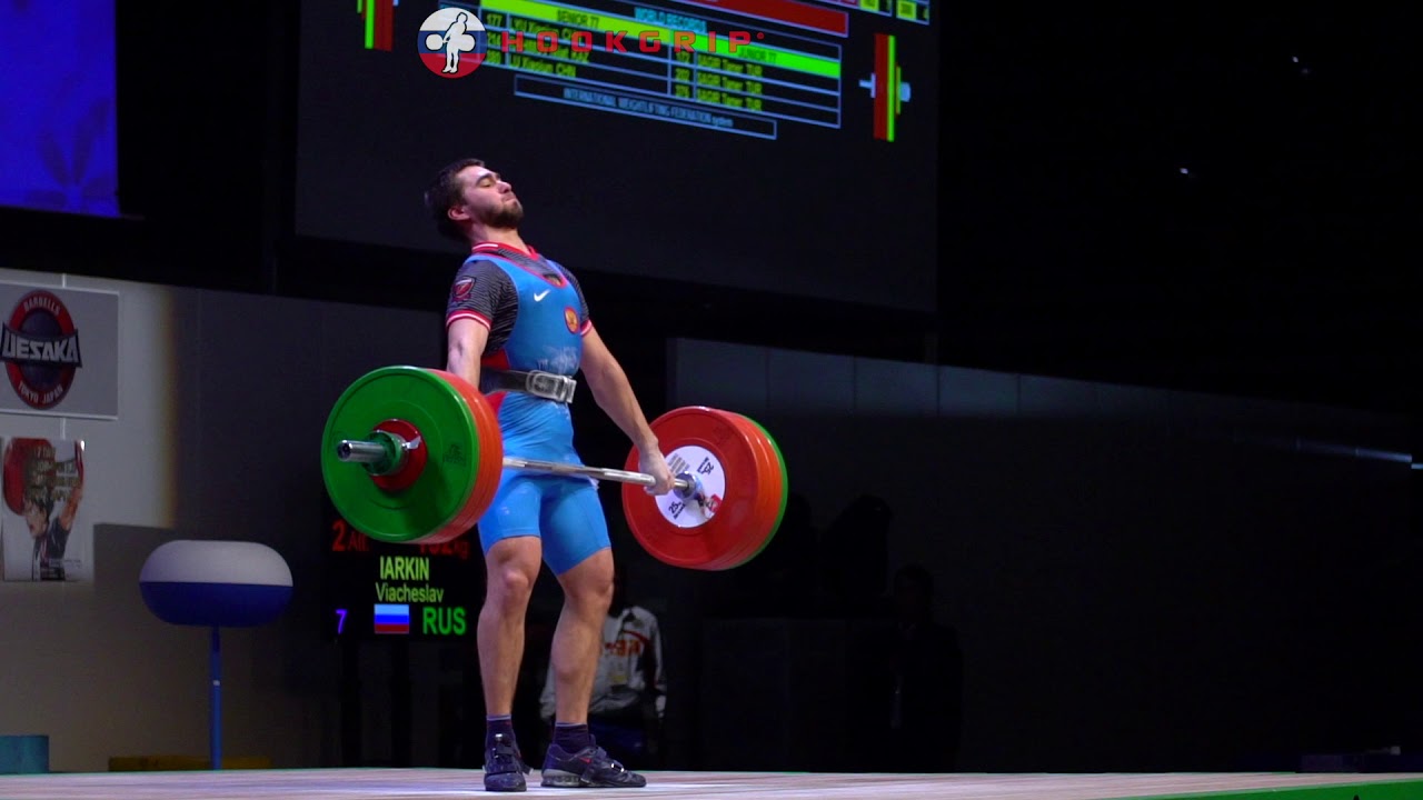 Viacheslav Iarkin (77) - 148kg & 152kg Snatches @ 2017 Junior Worlds