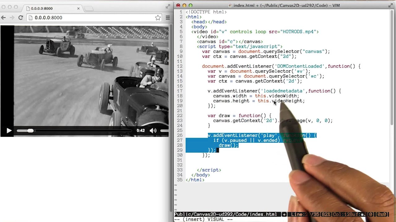 Playing Videos with Canvas - HTML5 Canvas