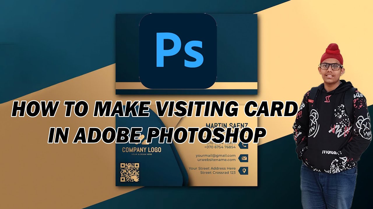 Photoshop me Visiting Card Kaise Banaye? | Professional Business Card Design Tutorial