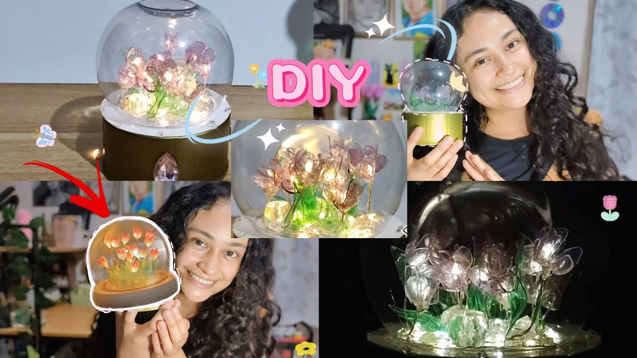 • NO COMPRES,HAZLO TU MISMO💡!•DIY•Lampara de Tulipanes🌷
