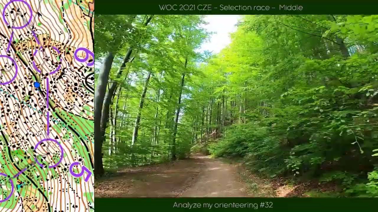 Analyze my orienteering #32 (HD) [Selection race - Middle - WOC 2021 CZE - 2021-06-05]