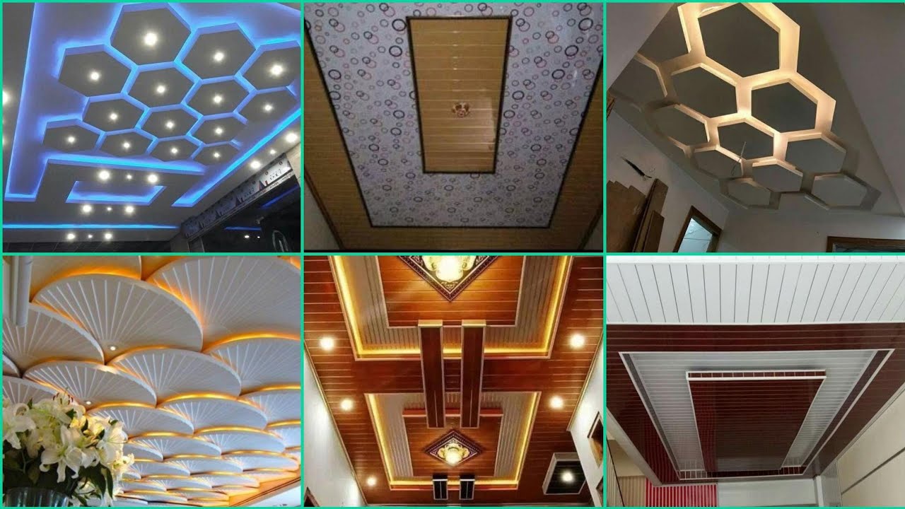 200 новейших дизайнов потолков из ПВХ 2022 года | Лучшие идеи дизайна подвесных потолков | Стильн...