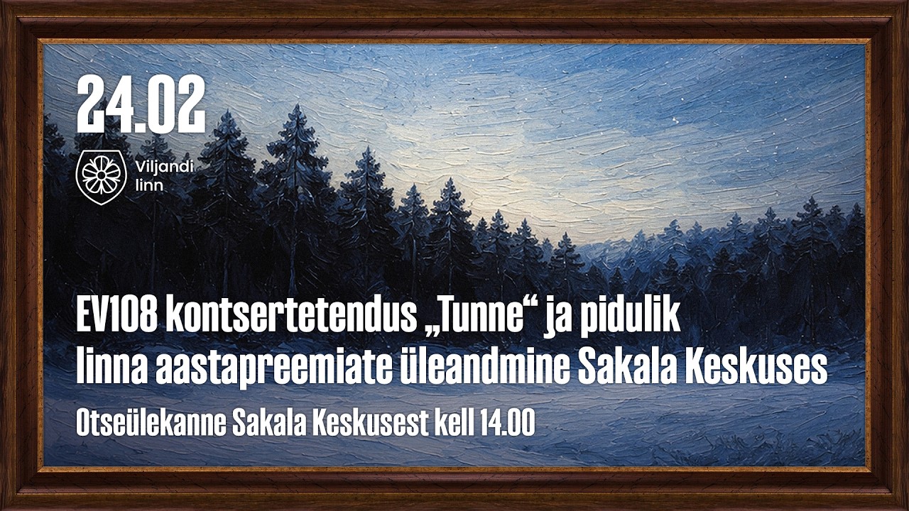 EV 108. aastapäevale pühendatud pidulik linna aastapreemiate üleandmine ja kontsertetendus 