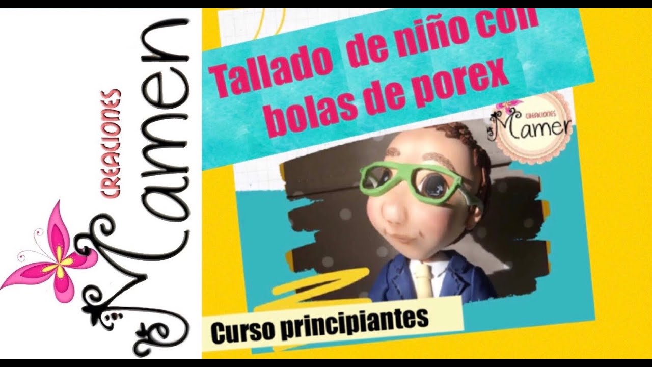 Carita Tallada de niño con Porex Para Principiantes  (Nueva Técnica de Tallado)