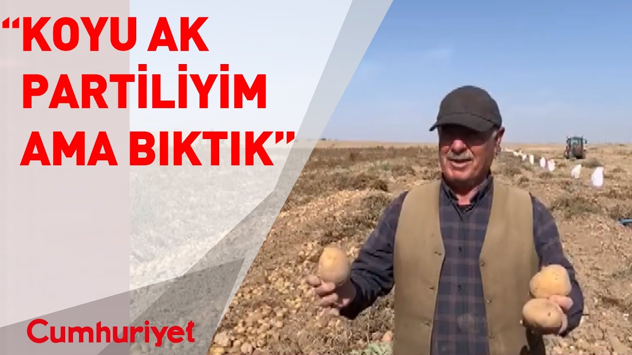 Niğdeli çiftçi; “20 yıllık Ak partiliyim kazığı ata ata pilimiz bitti”.