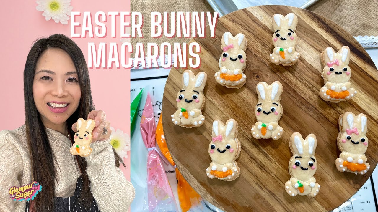 HOW TO MAKE TASTY EASTER BUNNY MACARONS 🐰 DESSERT RECIPE | By Glamour and Sugar