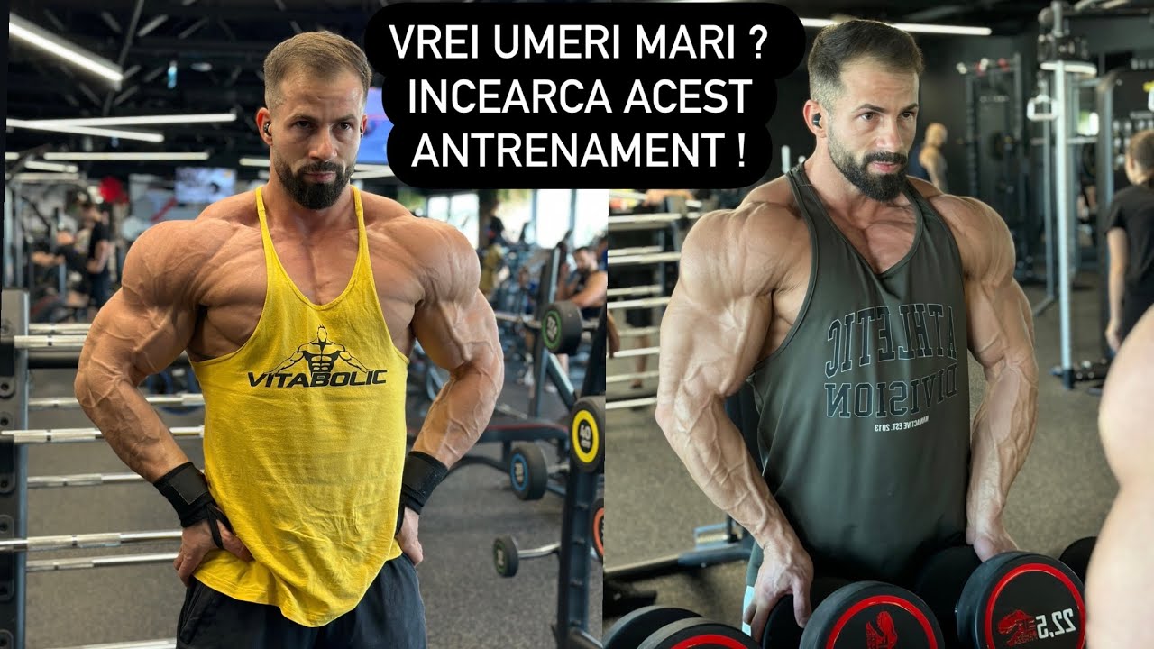 CUM SA ITI MARESTI UMERII ! ANTRENAMENTUL MEU DE UMERI SI PIEPT !  5 ZILE PANA LA CONCURS