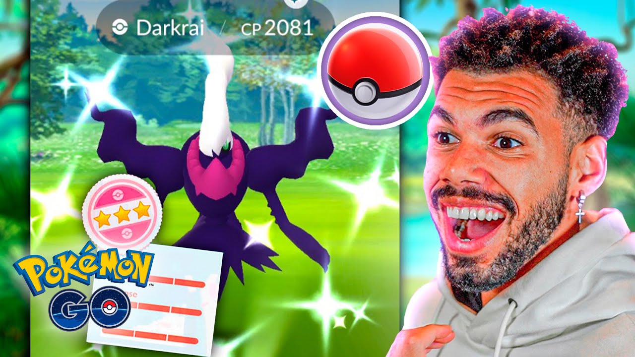 PEGUEI UM DARKRAI SHINY DE GRAÇA SEM FAZER RAID - POKEMON GO | Cris |