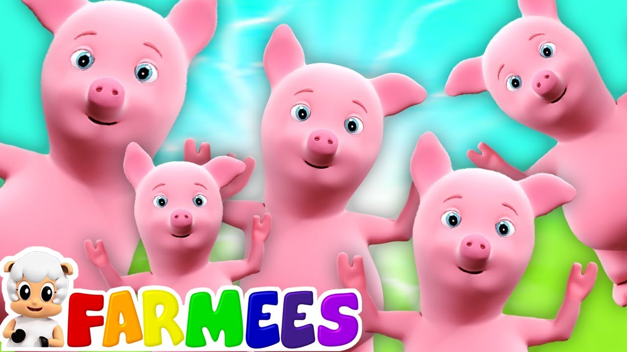 năm ch&uacute; heo con | nhảy l&ecirc;n giường | b&agrave;i h&aacute;t heo nhỏ | vần mẫu gi&aacute;o | b&eacute; vần | Five Little Piggies