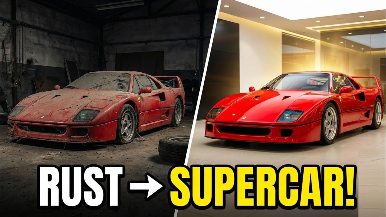 1989 Ferrari F40 Rosso Corsa Restoration – Full ASMR Workshop Reveal | Classic Supercar USA