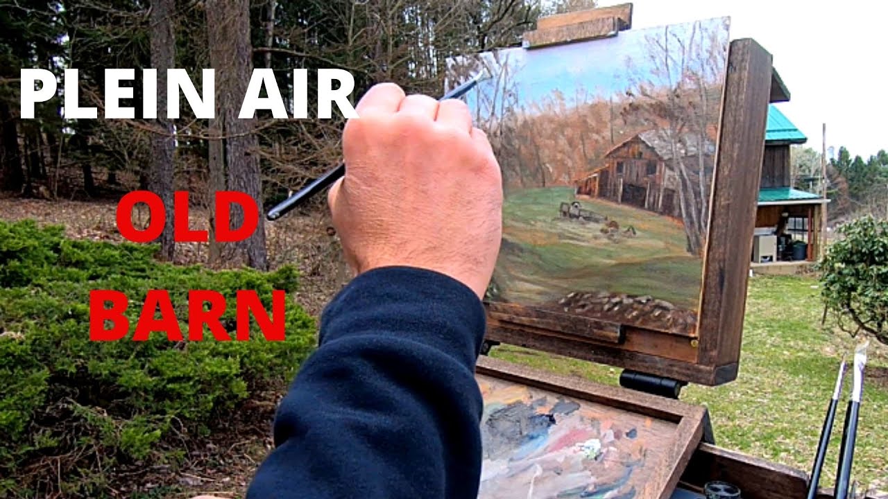 Old Barn Plein Air Painting