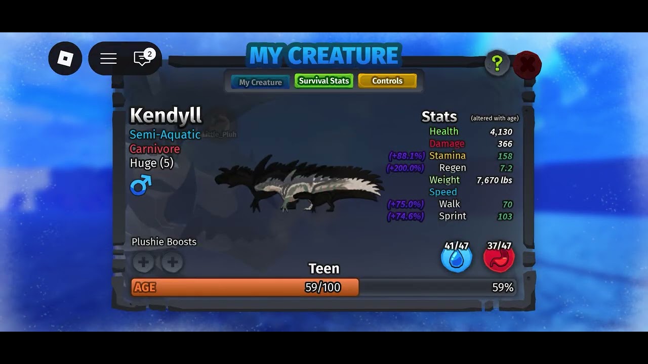 Playing as kenndlly in creatures of sonaria part two of two