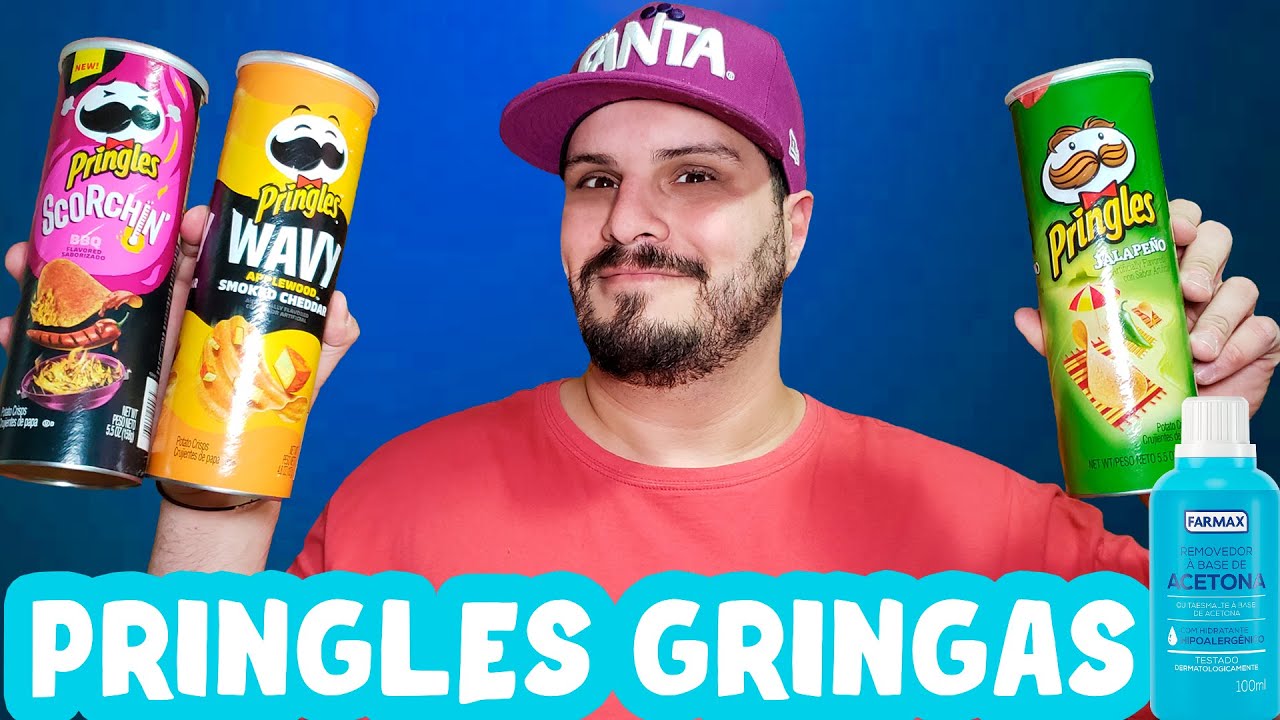 PROVANDO a PRINGLES ACETONA e mais 2 SABORES GRINGOS