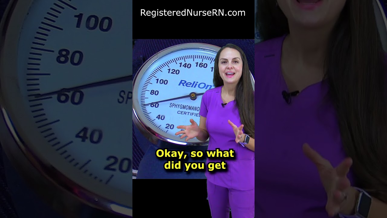 Blood Pressure Measurement QUIZ: Diastolic & Systolic Sounds Vital Signs  #shorts #nurse