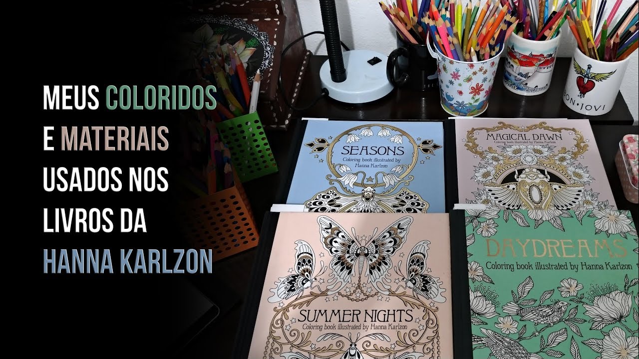 Meus coloridos e materiais usados nos livros da Hanna Karlzon