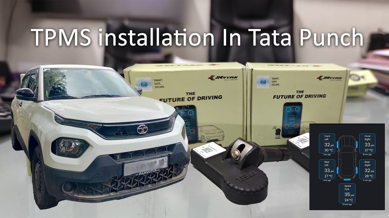 Installing TPMS (Tire Pressure Monitoring System) in Tata punch
