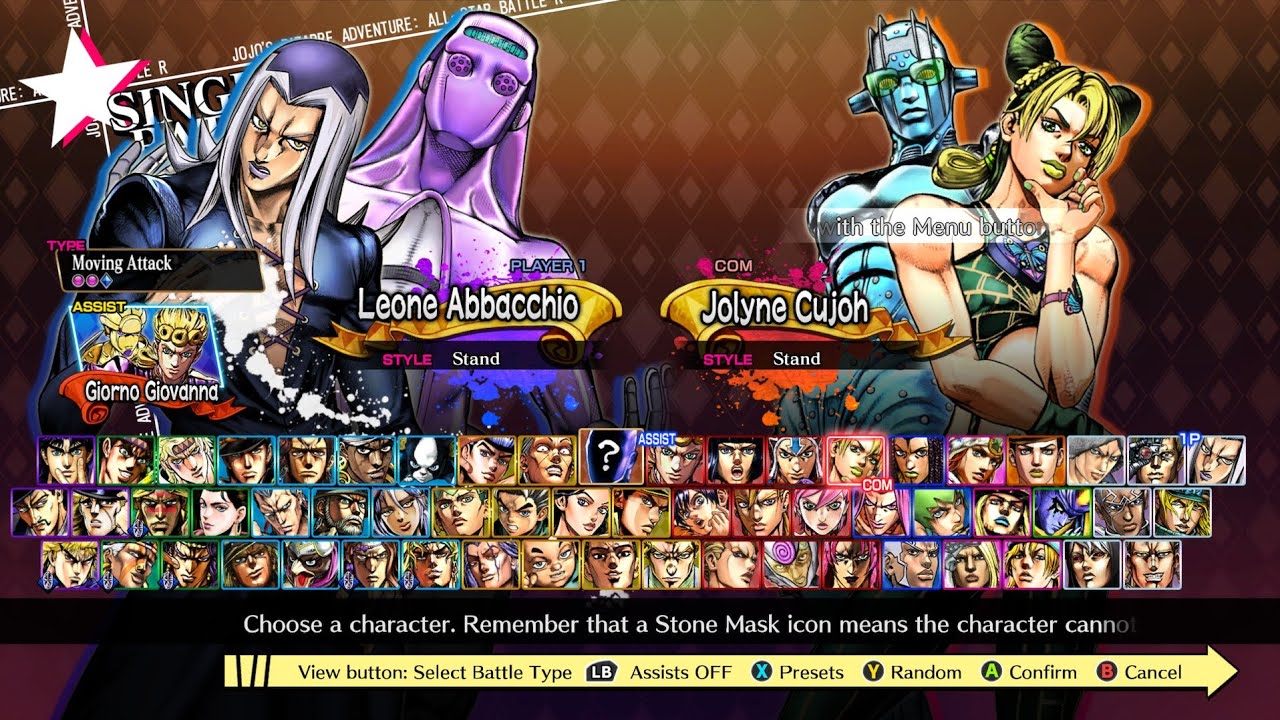 All Characters In Jojo's Bizarre Adventure All Star Battle R | Character Select Screen Updated 2023