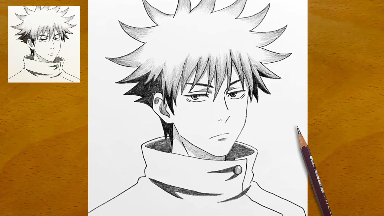 How to Draw Megumi Fushiguro | Jujutsu Kaisen Step by Step