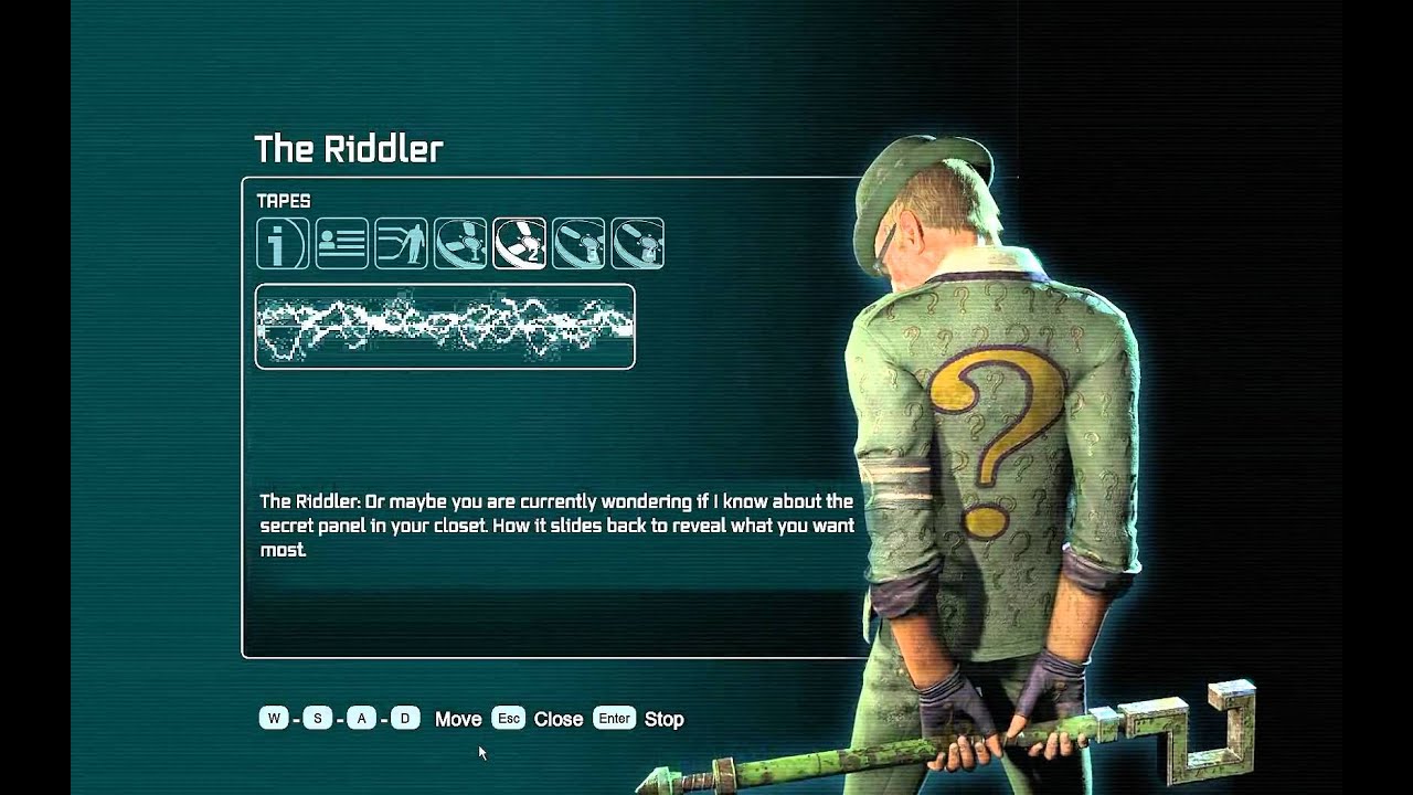 «Batman Arkham City», ВСЕ записи для Riddler (HD-запись)