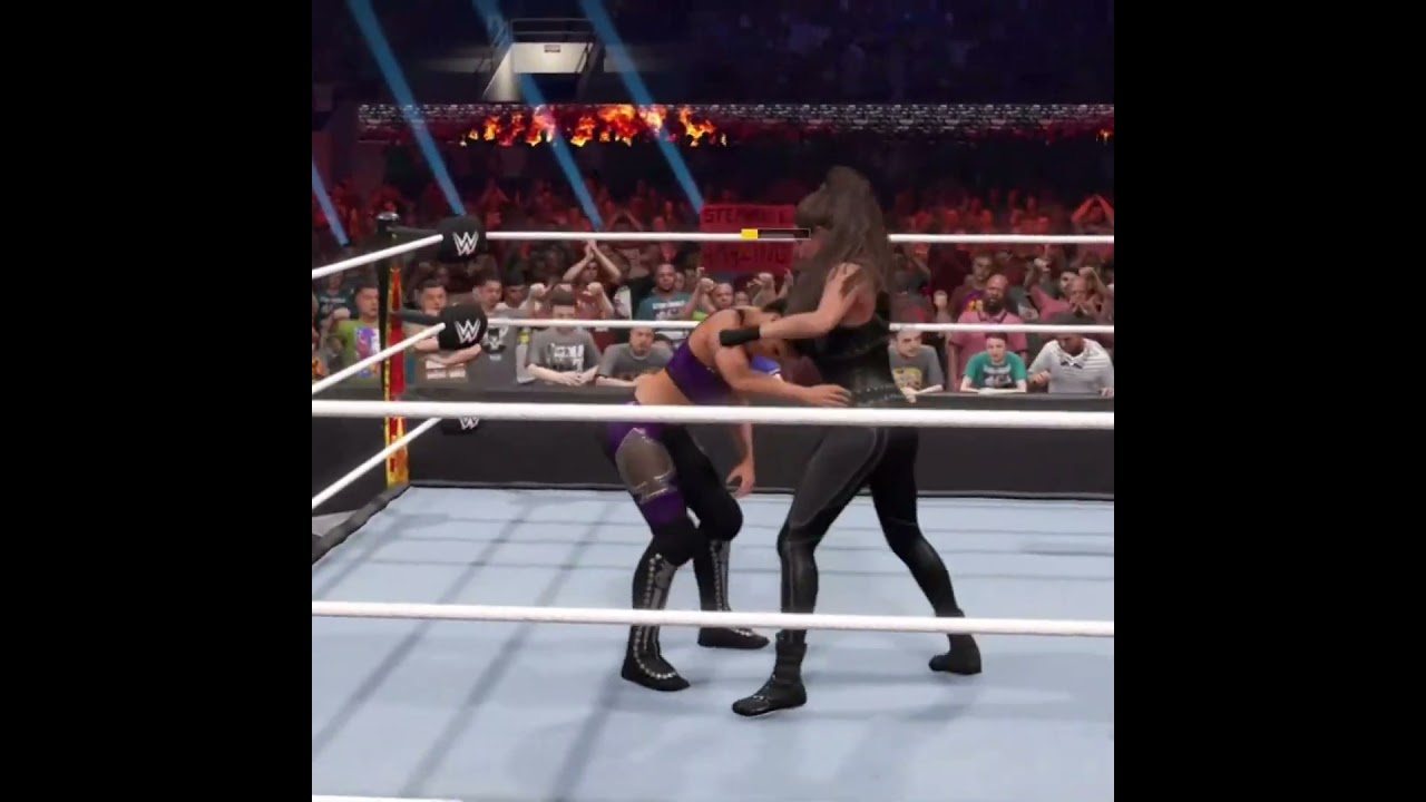 wwe2k23 shayna baszler kirifuda clutch  to Stephanie McMahon 