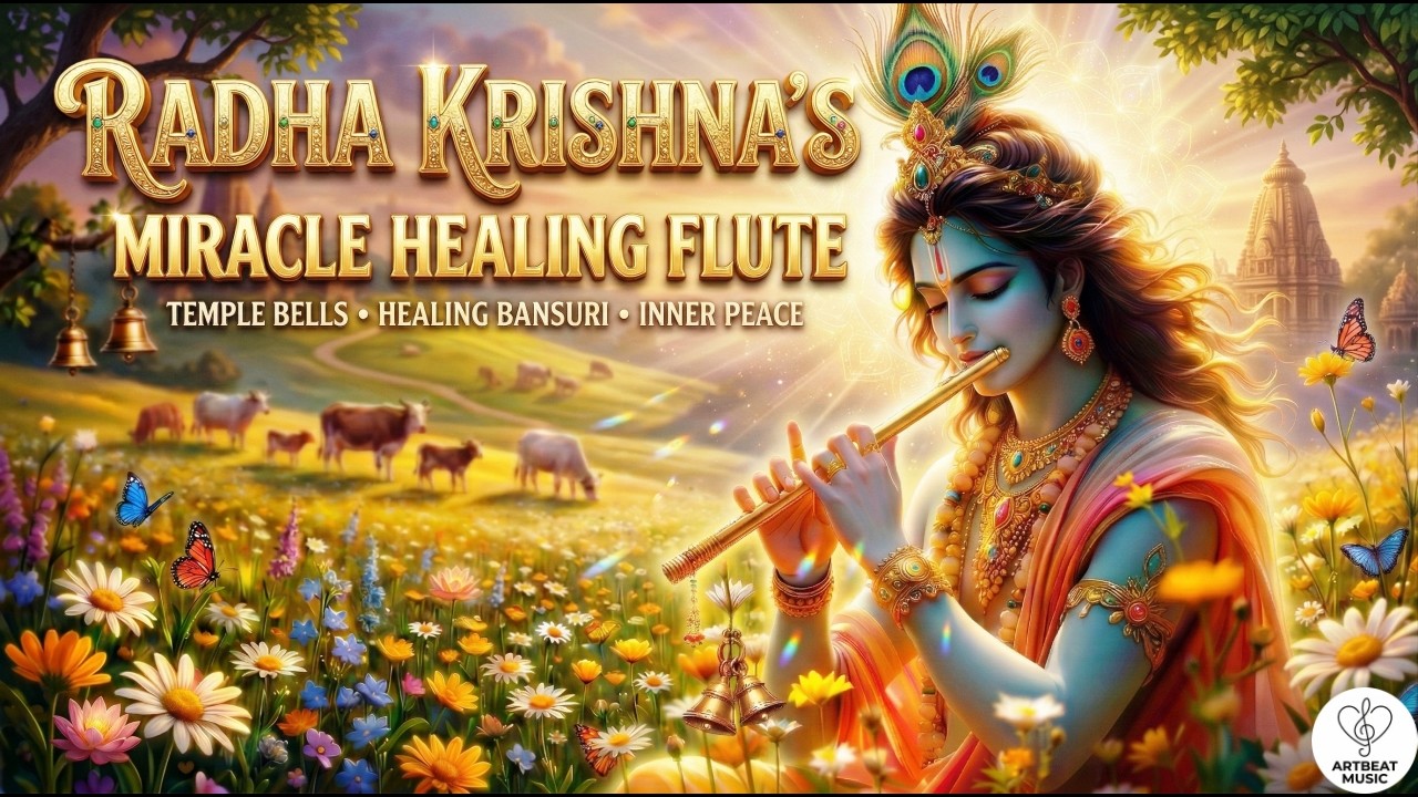 Radha Krishna Miracle Healing Flute 🌿 | Divine Krishna Flute for Peace,Meditation & Positivity - ABM