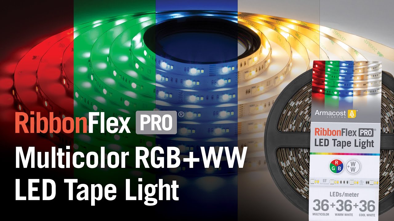 Multicolor + Tunable White (RGB+WW) LED Strip Light product and usage video.