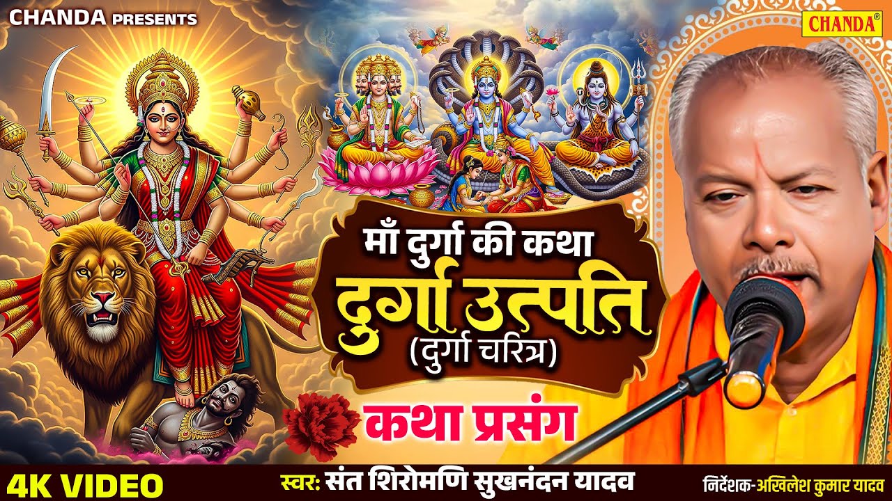 माँ दुर्गा की कथा - दुर्गा उत्पति - दुर्गा चरित्र कथा प्रसंग  Sukhnandan Yadav | Durga Maa ki Katha