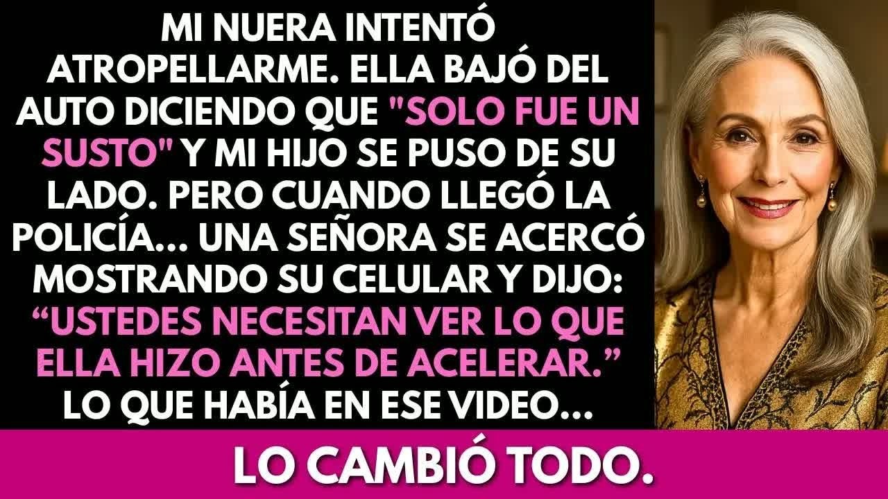 “Solo fue un susto” dijo mi nuera después de atropellarme  Una anciana mostró algo en su celular