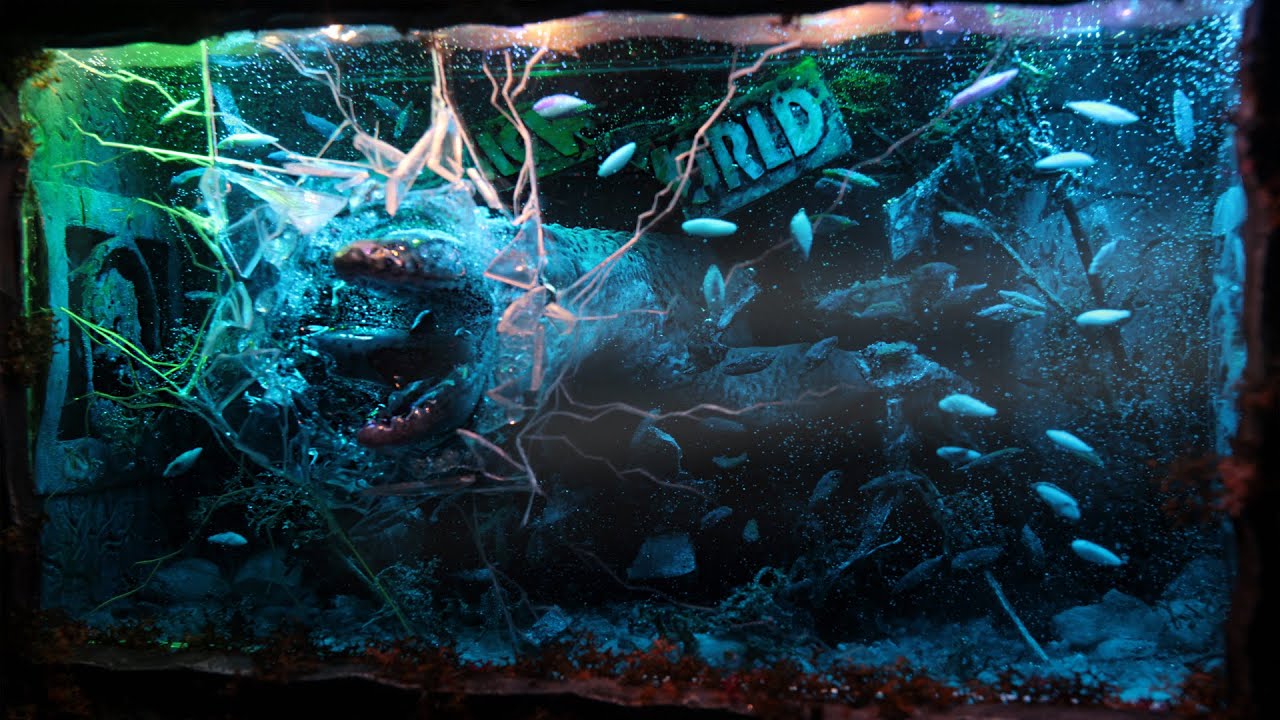 Resin Diorama / Jurassic World - Mosasaurus / Polymer Clay / Epoxy resin / 3D Print