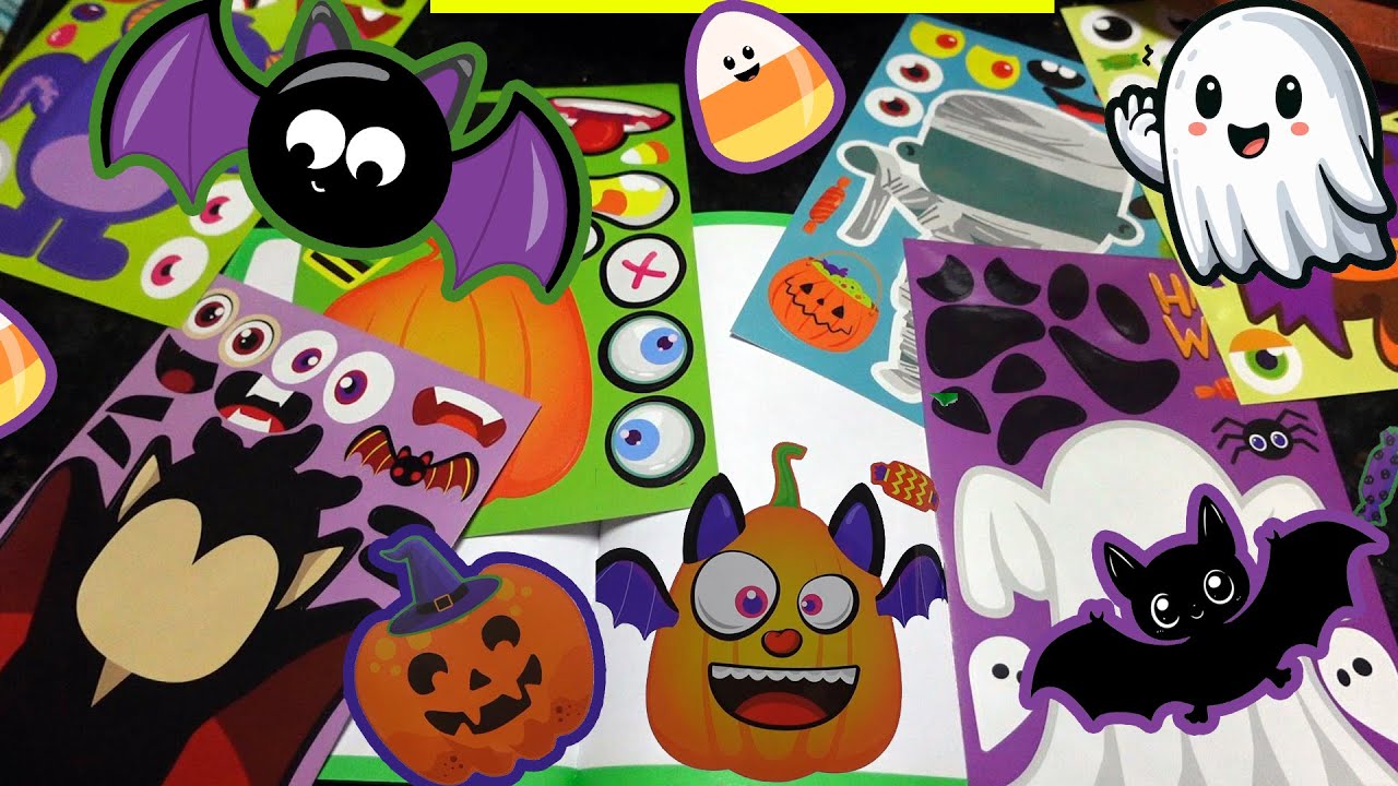 STICKER ASMR 🎃 👻🎃 Halloween🎃 Pegatinas de Halloween 👻 Decorating Sticker 🎃 STICKER BOOK🎃