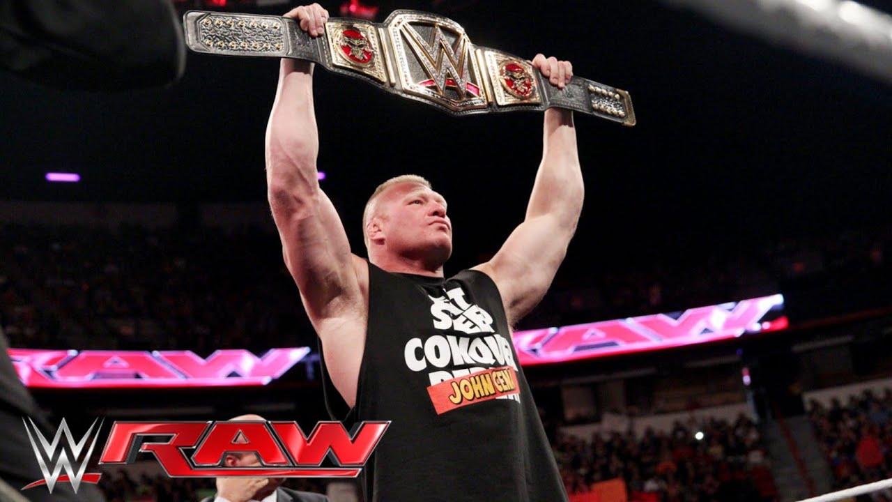 Brock Lesnar re&ccedil;oit le nouveau WWE World Heavyweight Championship : Raw, 18 ao&ucirc;t 2014 VF