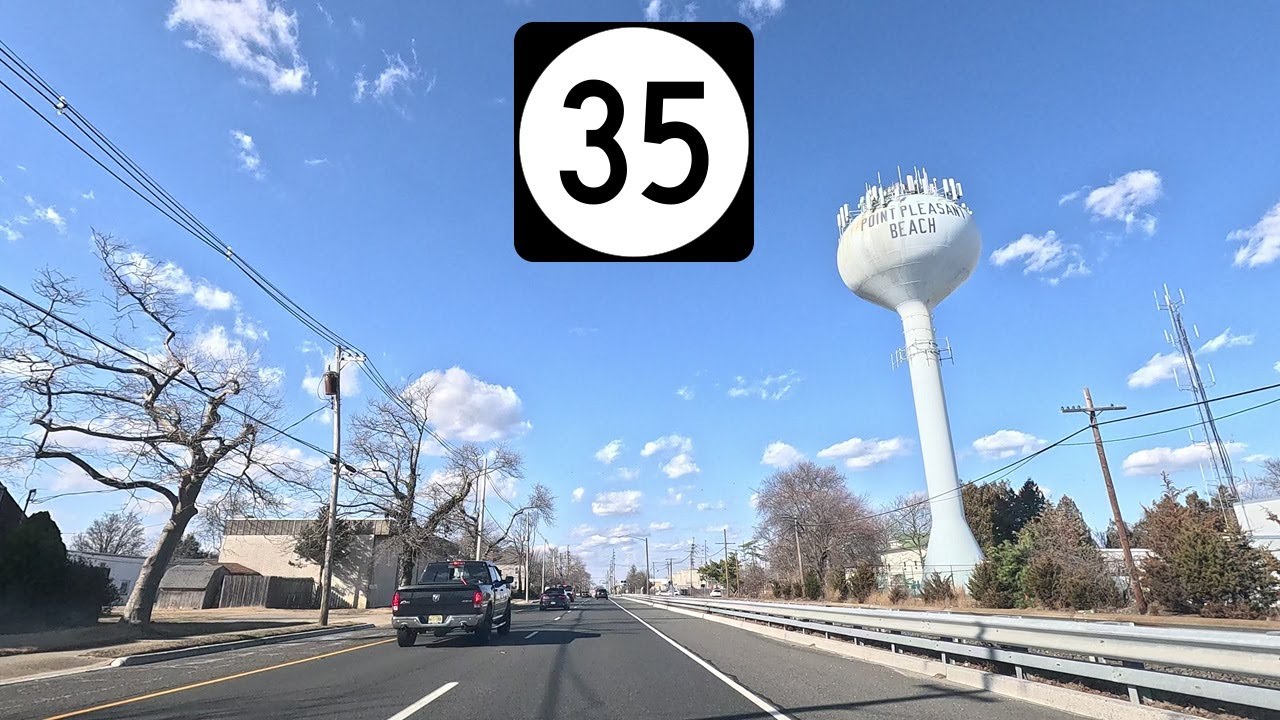 ⁴ᴷ⁶⁰ Driving New Jersey Route 35 from Mantoloking, NJ to Brielle, NJ