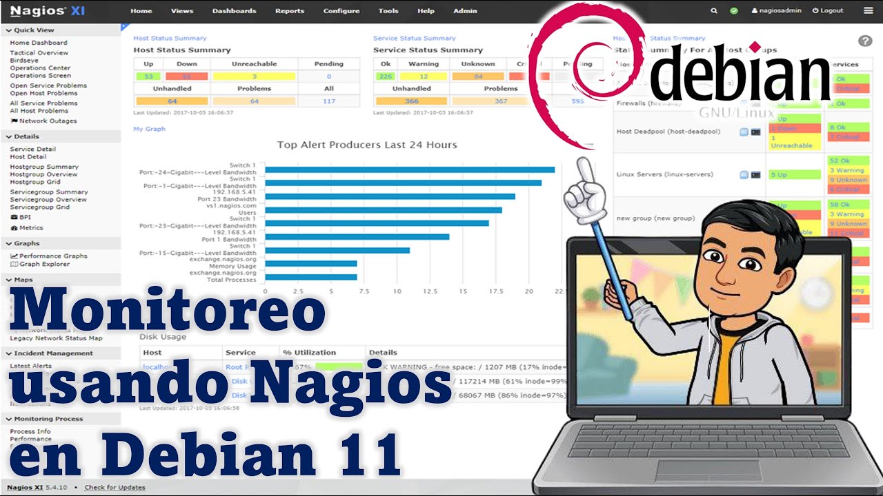 Monitoreo usando Nagios en Debian 11