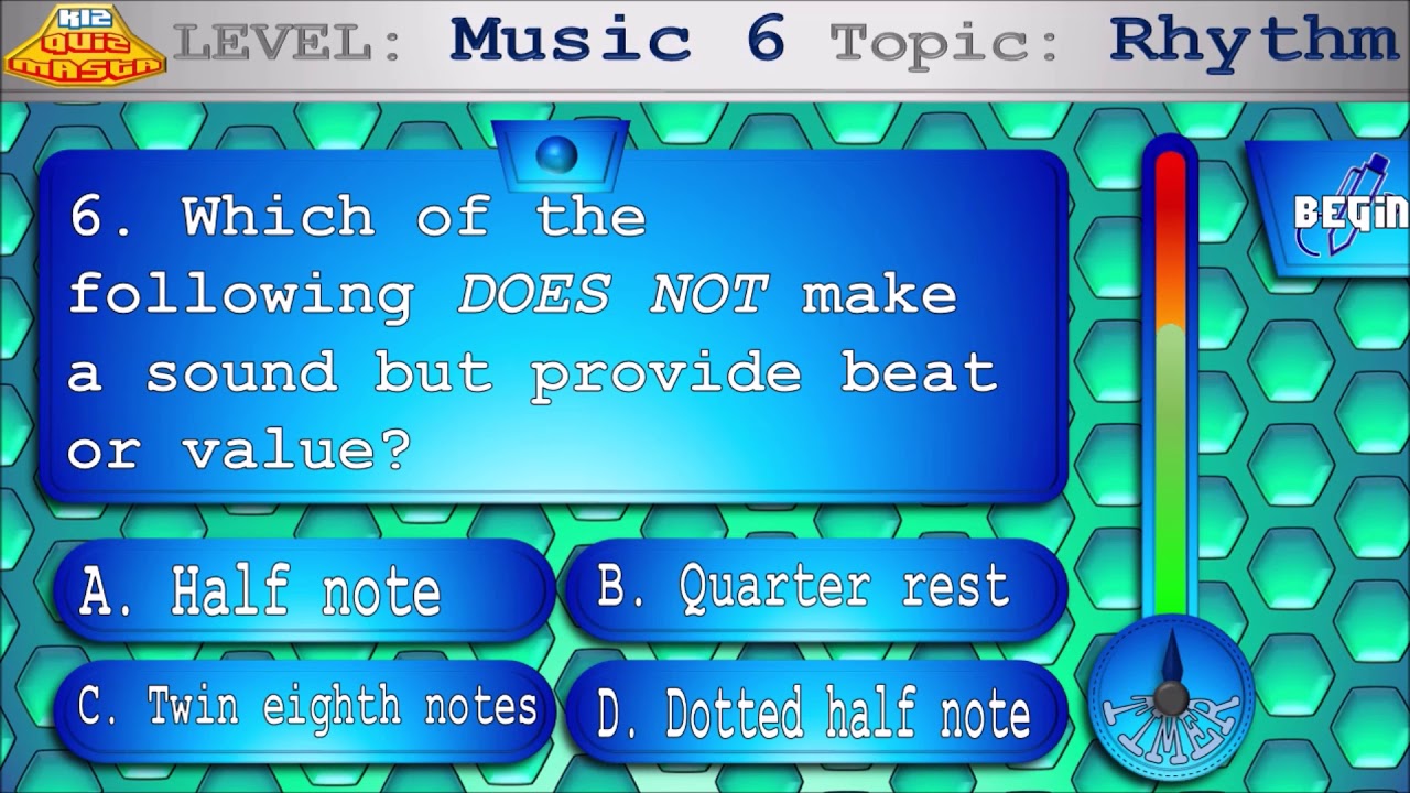 QUIZ MASTA  | Music 6 Rhythm