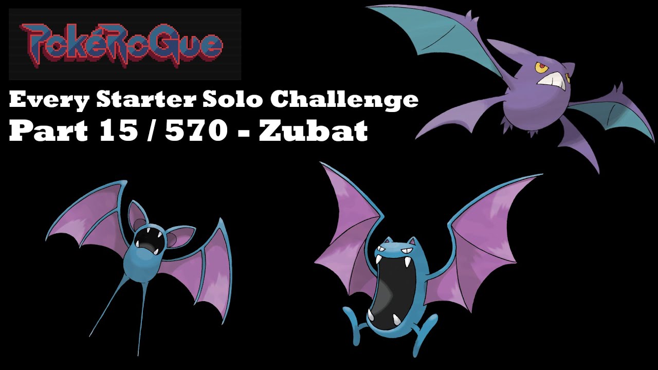 PokeRogue Solo Pokemon Challenge 15/570 - Zubat Line