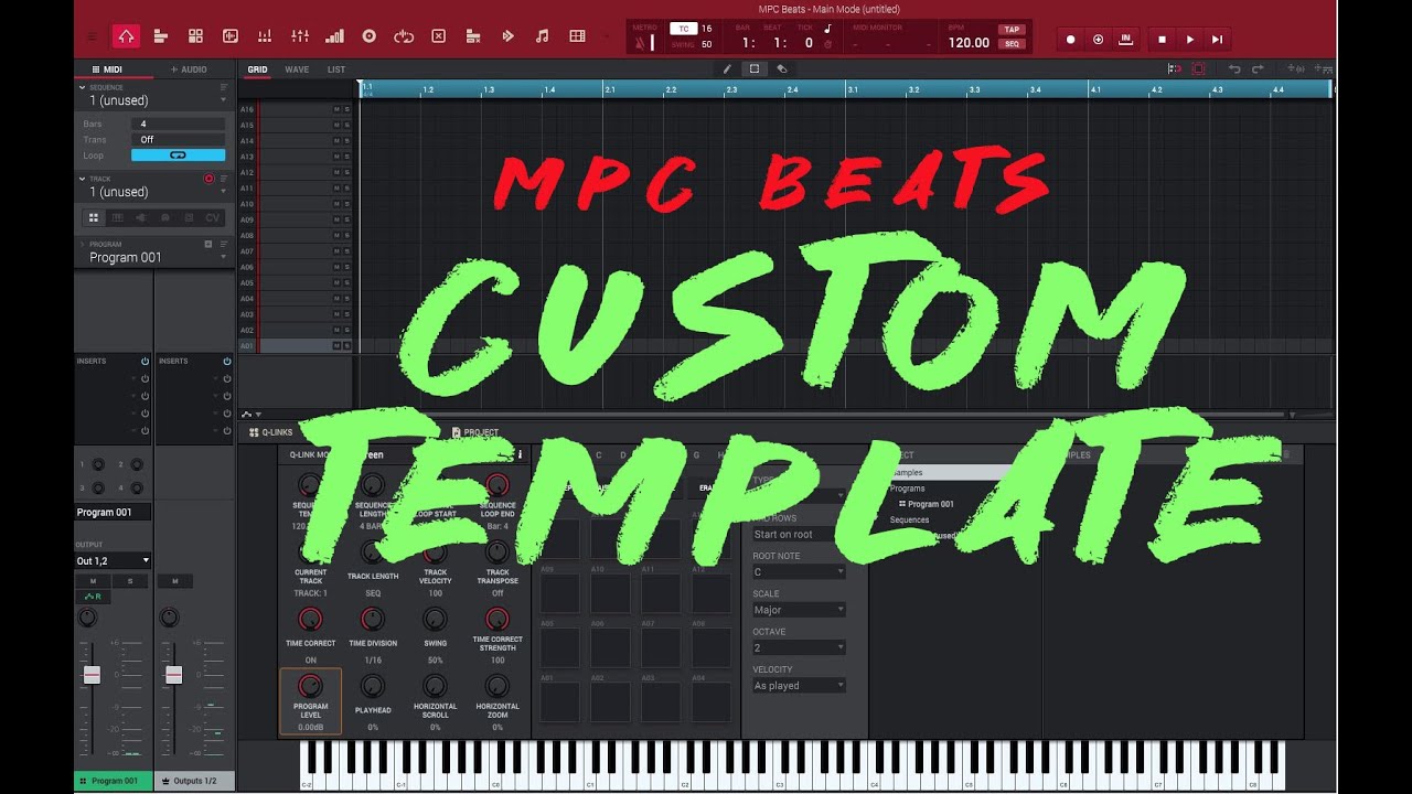 Using a Custom template in MPC Beats/Software
