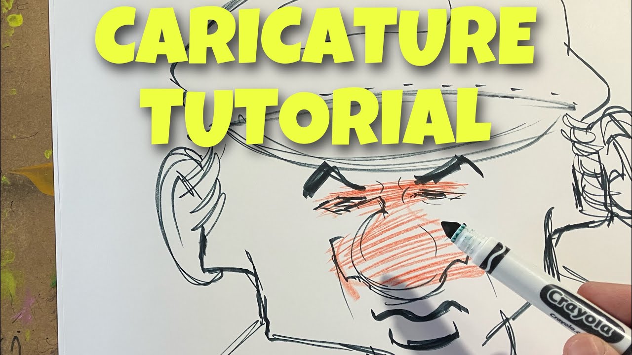 CARICATURE ROUGHING IN WITH HEAD SHAPE AND “T” SHAPES