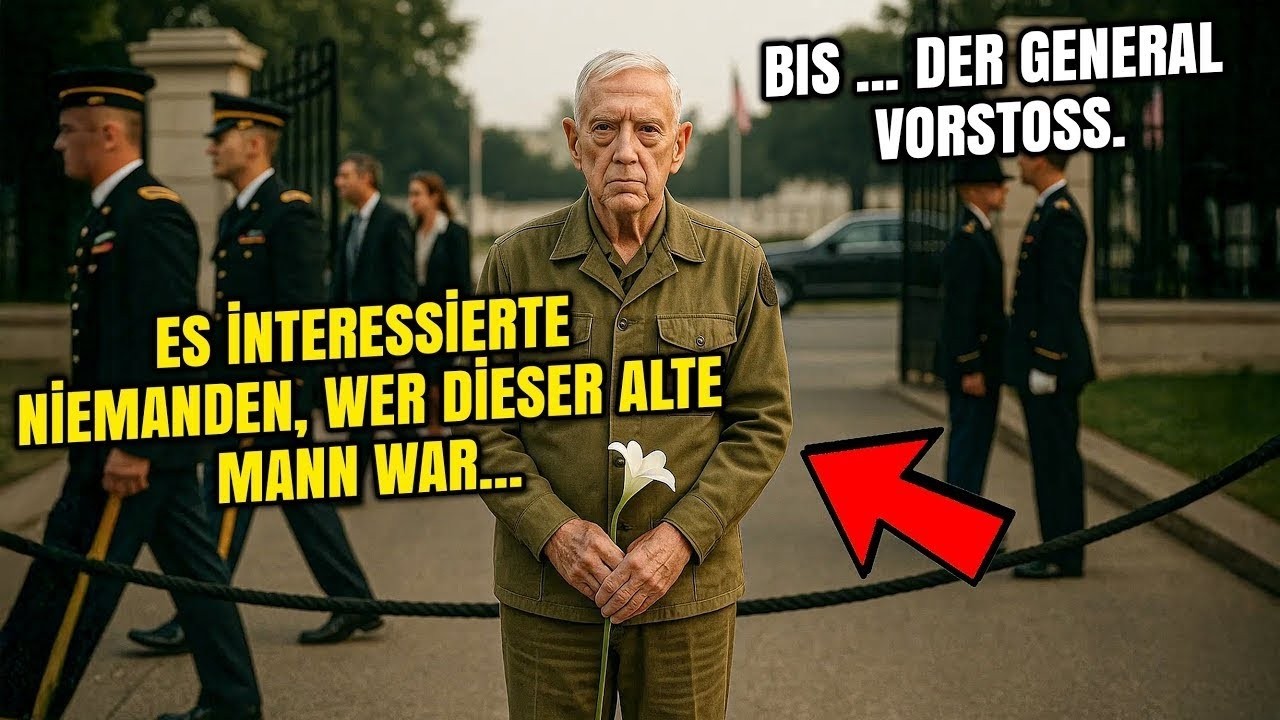 Den alten Mann bei der General Beerdigung blockiert – dann stoppte der 4 Sterne General alles