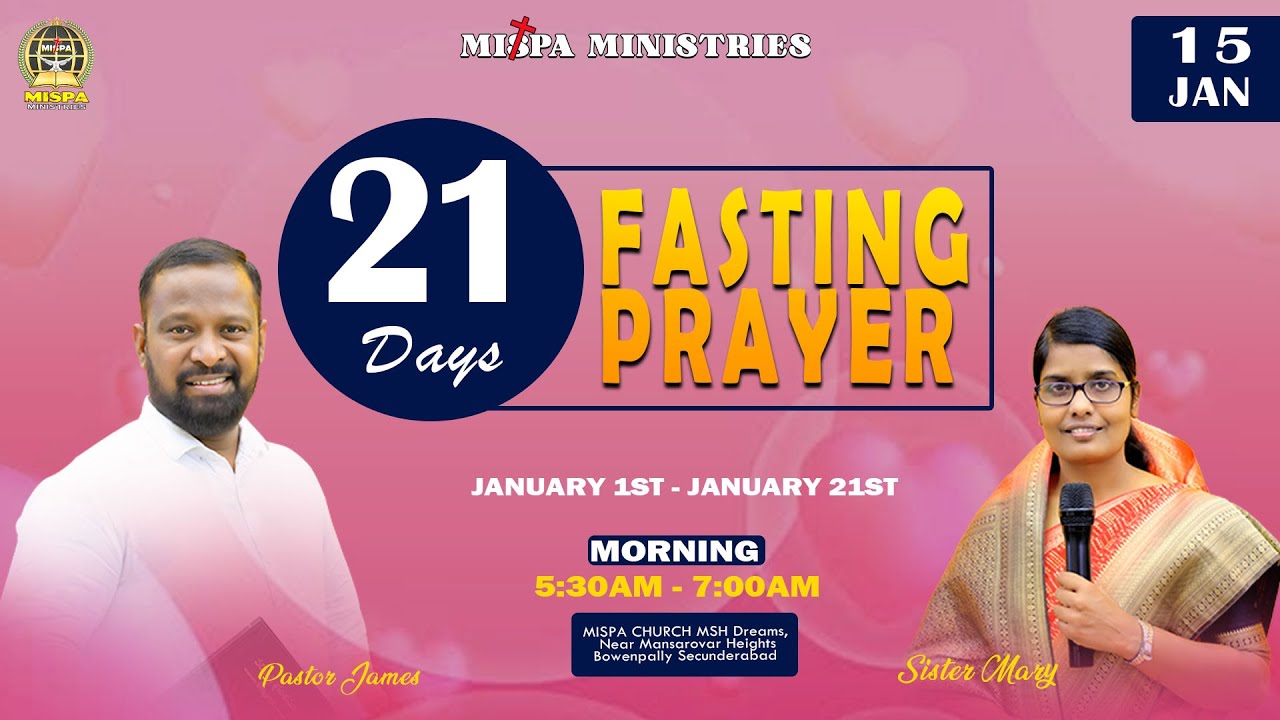 21 DAYS FASTING PRAYERS \ DAY-15 MORNING   \\ 15-01- 2026  || MISPA MINISTRIES #youth #jesus #prayer