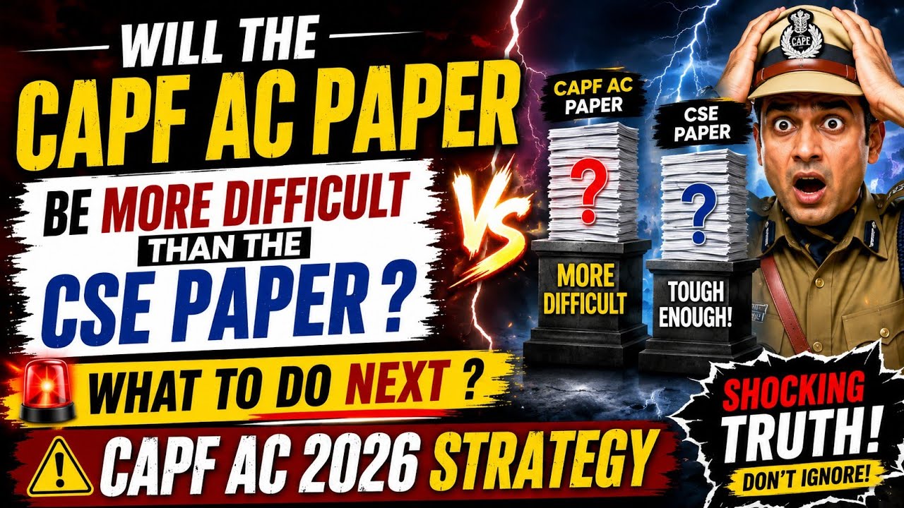 CAPF 2026 Warning 🚨 UPSC CAPF AC : The New &ldquo;Mini CSE&rdquo;? | Don&rsquo;t Prepare Like Old Patterns
