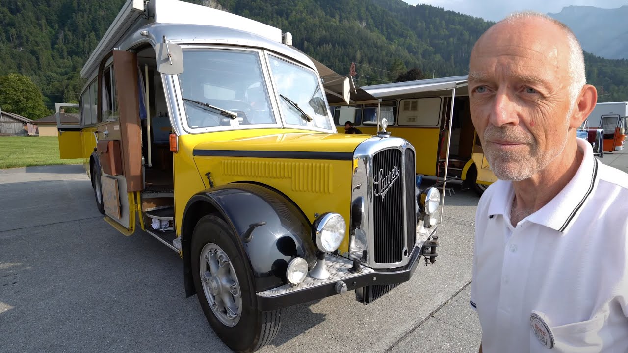Wohnbus statt Postfahrzeug: Original Saurer 1954 – Andreas seit 1976 mit Wohnmobil unterwegs
