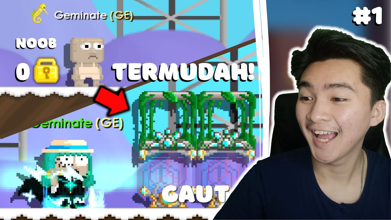 Tutorial Dirt to Gaut Termudah!! | Episode 1 Udah Setengah Jalan!! | Growtopia Road to Gaut