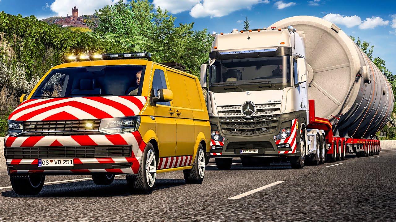 ETS 2: SCHWERTRANSPORT durch Rheinland-Pfalz | EURO TRUCK SIMULATOR 2