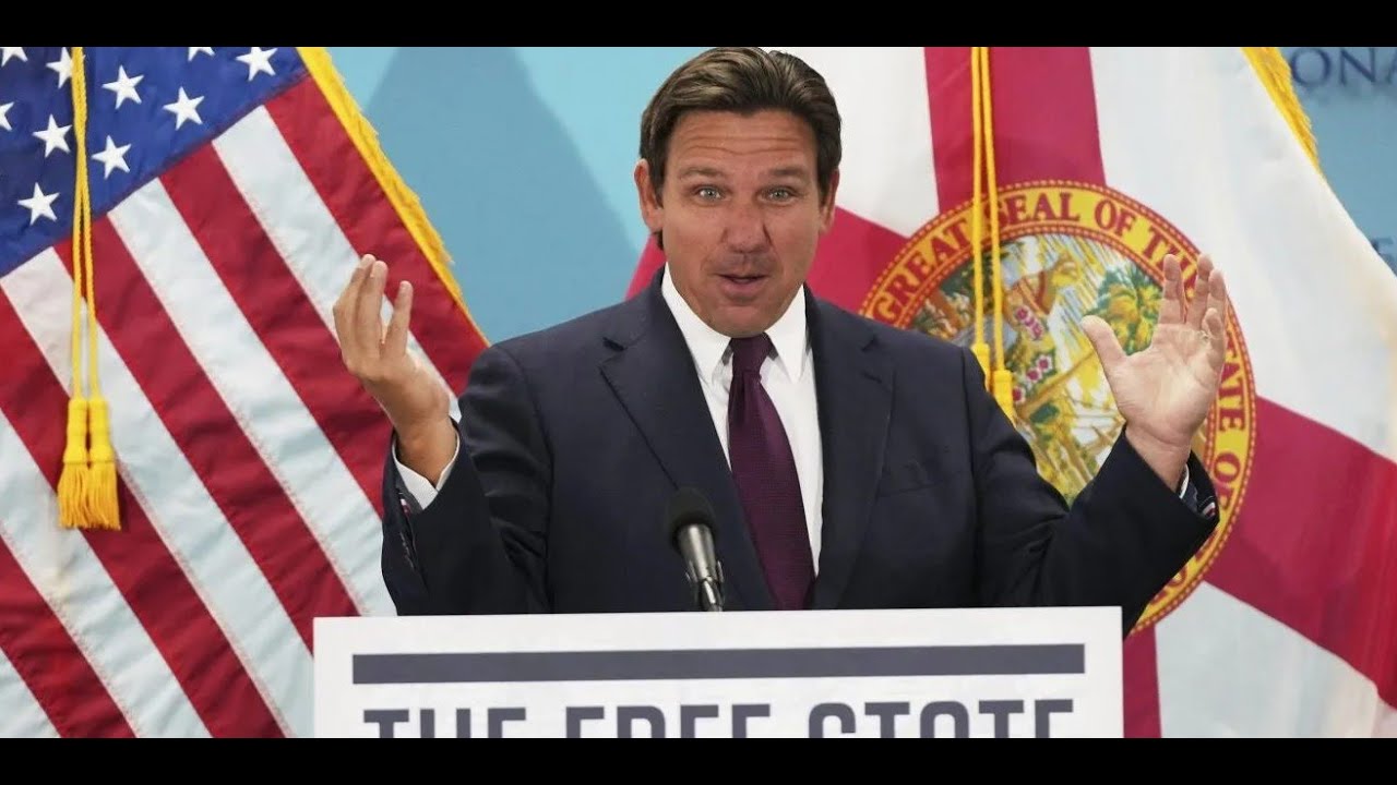 Gobernador Ron DeSantis habla desde el "Deportation Depot"