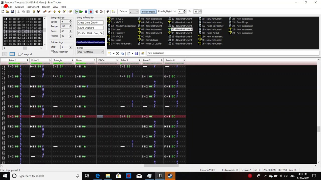 Plants Vs. Zombies Main Theme (Crazy Dave) - Famitracker VRC6 Cover